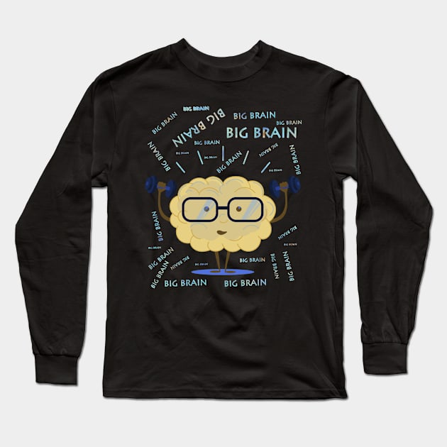 big brain 1 Long Sleeve T-Shirt by neteor